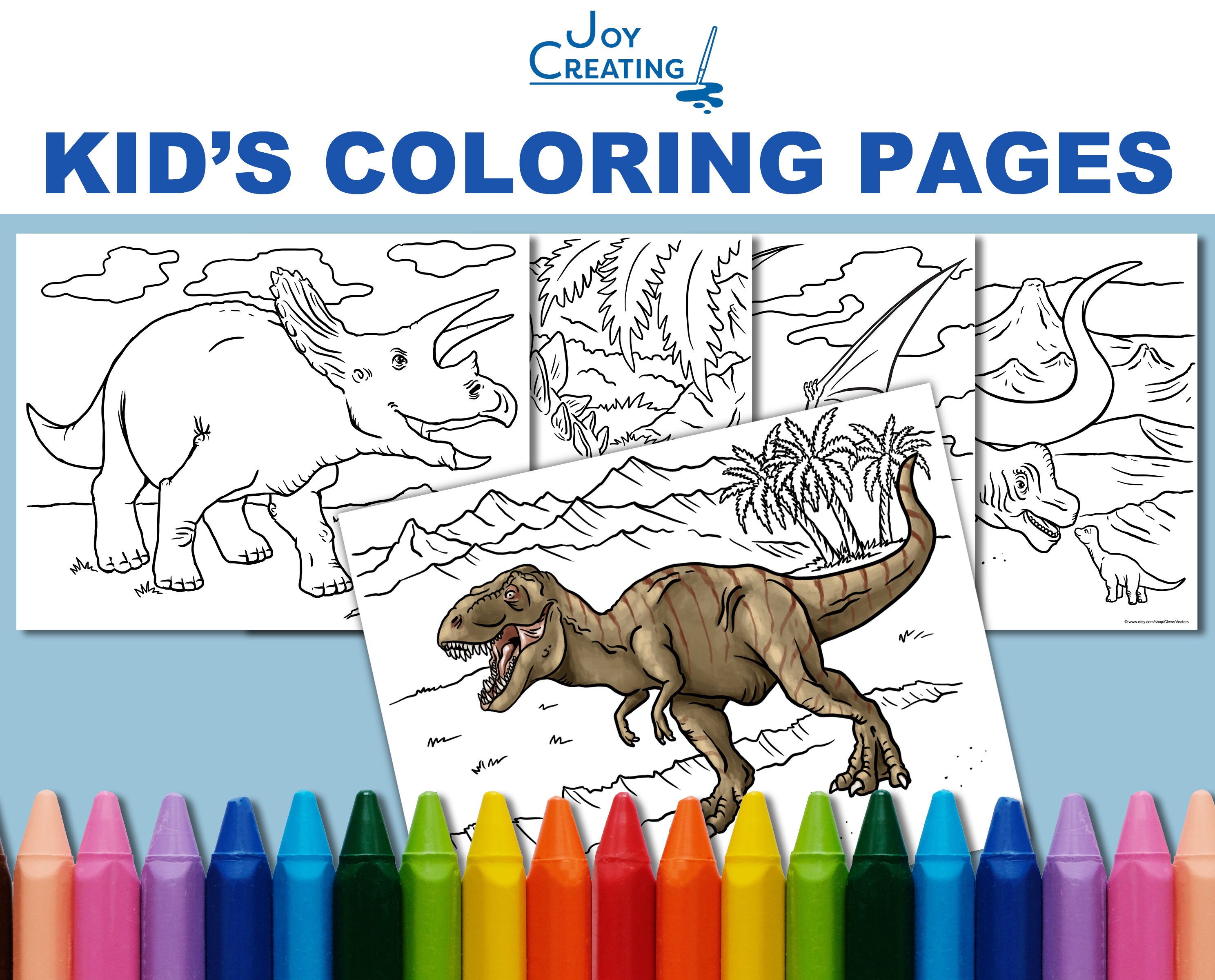 Coloring Pages for Adults, Dinosaur Coloring Sheets, Kids Coloring Pages, JPG, Printable, Teachers!, Fun Crafts