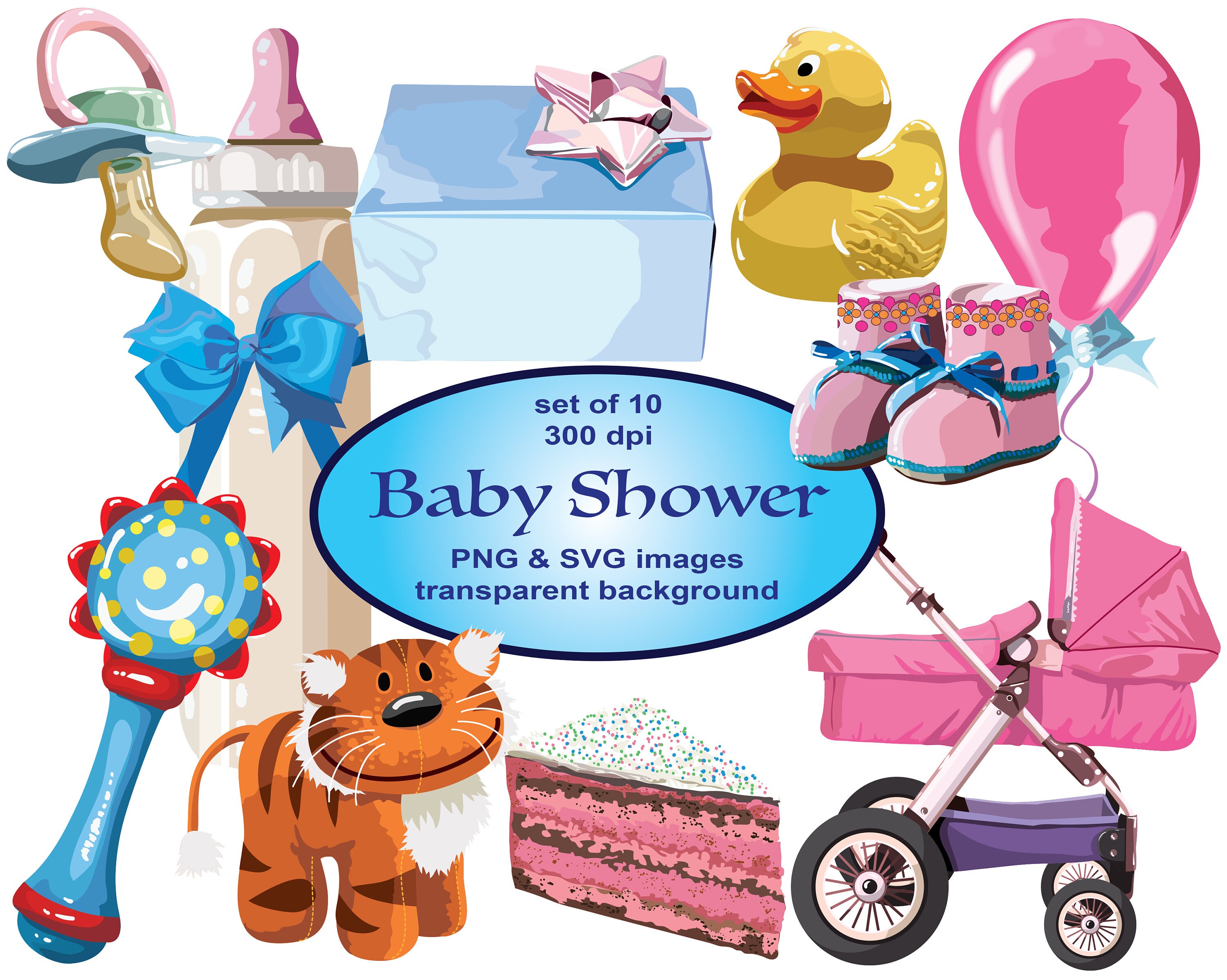 Download Baby Shower Clip Art Svg Clipart Baby Clipart Party Etsy