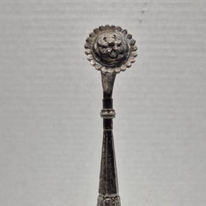 9&quot; Antique Vintage Rose Holy Water Sprinkler Bottle Silver Flower Peacock Perfume Floral Home Accent Decor Art Decor Religious Bird
