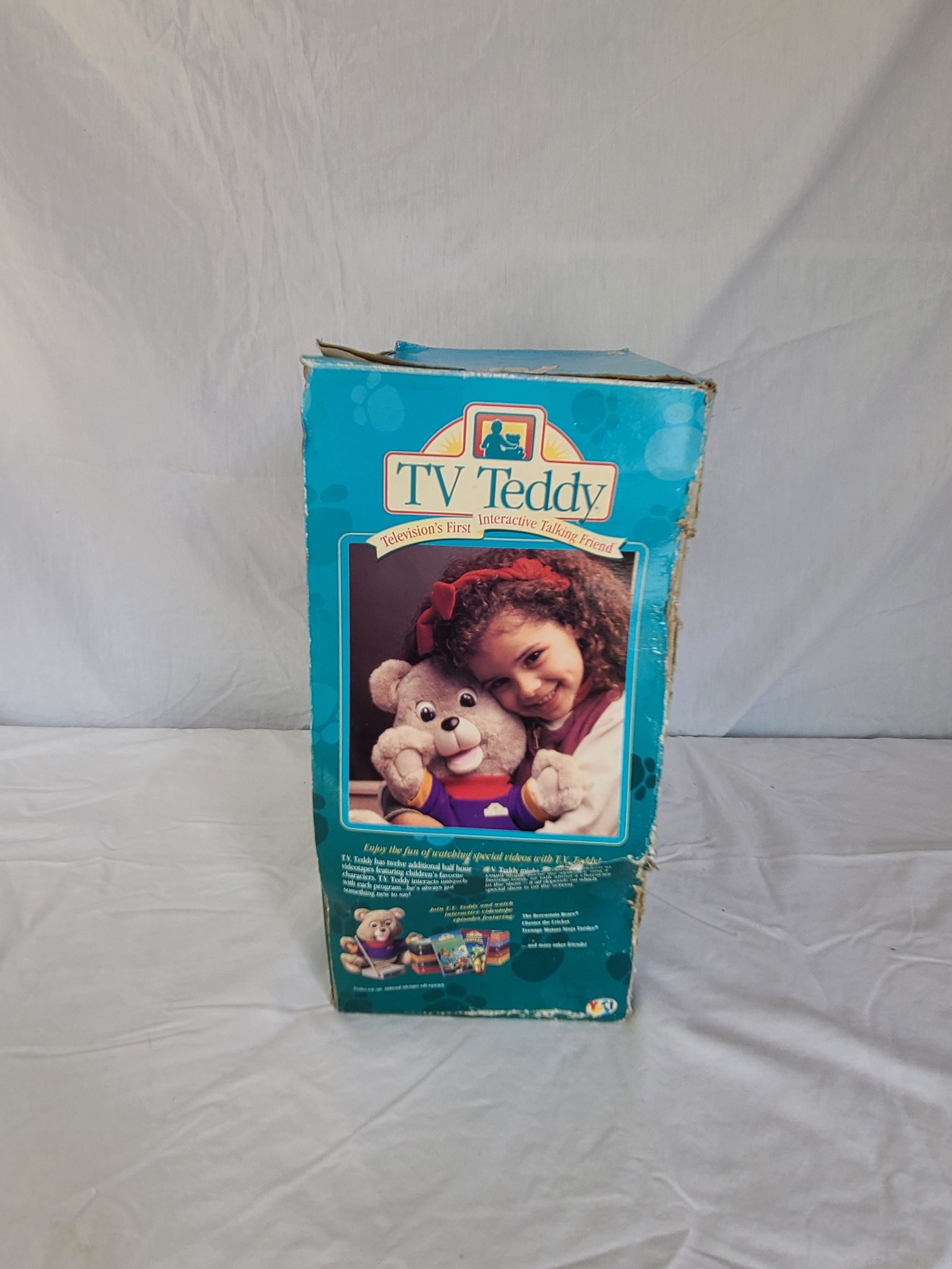 1993 TV Teddy Bear Television First Interactive Talking Vintage