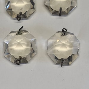 4 Vintage Antique Crystal Glass Chandelier Candelabra Prism Pendant Chain Bead Replacement Lighting Decor