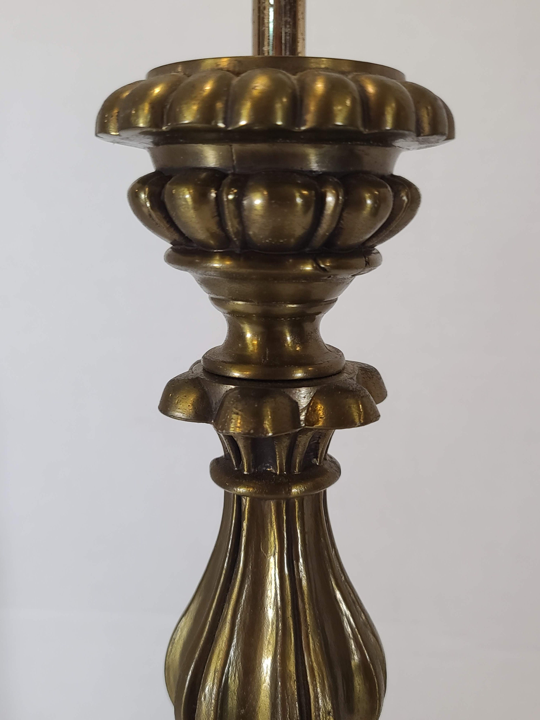 Vintage Mid Century Modern Hollywood Regency Brass Pot Metal Table Lamp ...