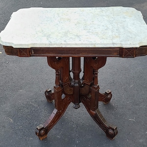 Eastlake table on sale with marble top