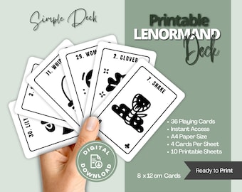 Lenormand Deck | Fortune Telling Cards | Playing Cards | Cartomancy
