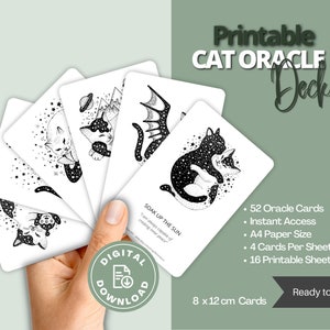Katzenorakel Deck | Tipps von Katzen | Wegweiser | Orakelkarten | Selbstentdeckungskarten