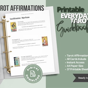 Afirmaciones del Tarot / Tarot Cotidiano: Guía de Afirmaciones / PDF descargable para autodescubrimiento y empoderamiento