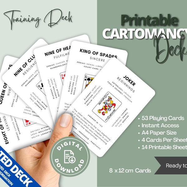 Cartomancy Deck | Fortune Telling Cards | Playing Cards | Guidance Cards