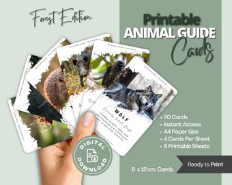 Forest Spirit Animal Deck | Animal Guidance Cards | Intuitive  Guidance Cards | Meditation Cards | Journal Prompt Cards