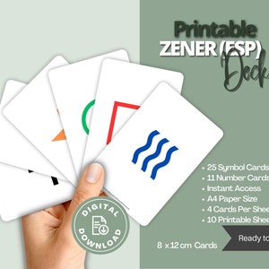 Zener (ESP)-kaarten | DIY-trainingsdek | ESP-kaarten | Psychische trainingskaarten