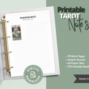 Tarot Notizen Seiten | Druckbare Tarot Sammelmappe | Tarot-Journal | DIY Referenz Sammelmappe