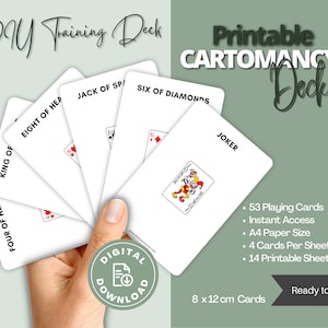 Cartomancy Deck Blank | DIY Traing Deck | Fortune Telling Cards | Playing Cards | Guidance Cards