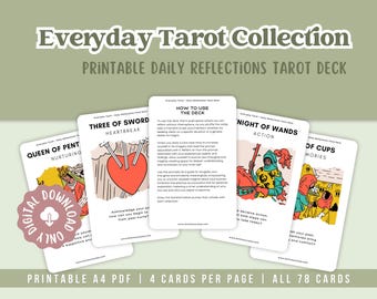 Daily Reflections Tarot Deck | Part of the Everyday Tarot Collection | All 78 Cards for Readings and Reflections