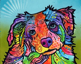 Border Collie Dog Pop Art Vinyl Sticker