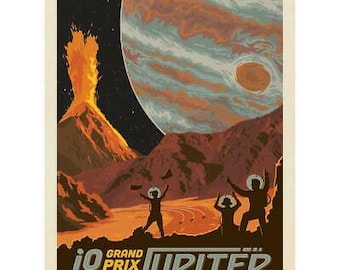 Jupiter Space Travel Decal, Peel and Stick Graphic