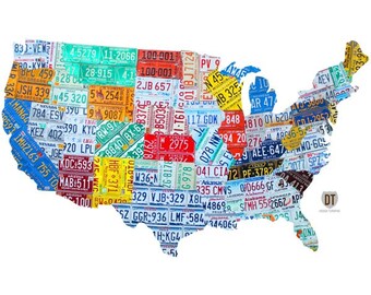 United States License Plate Map - Il 340x270.614585885 Gjve 