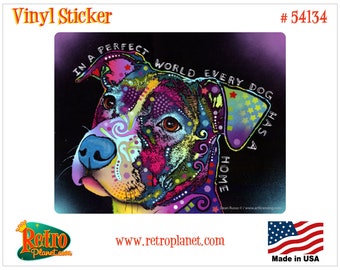 Perfect World Pit Bull Dog Die-Cut Vinyl Sticker