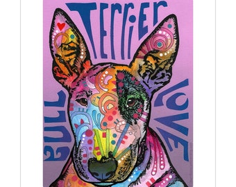 Bull Terrier Love Dog Pop Art Vinyl Sticker