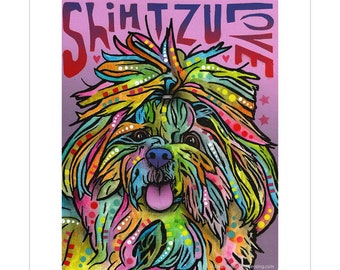 Shih Tzu Dog Pop Art Vinyl Sticker