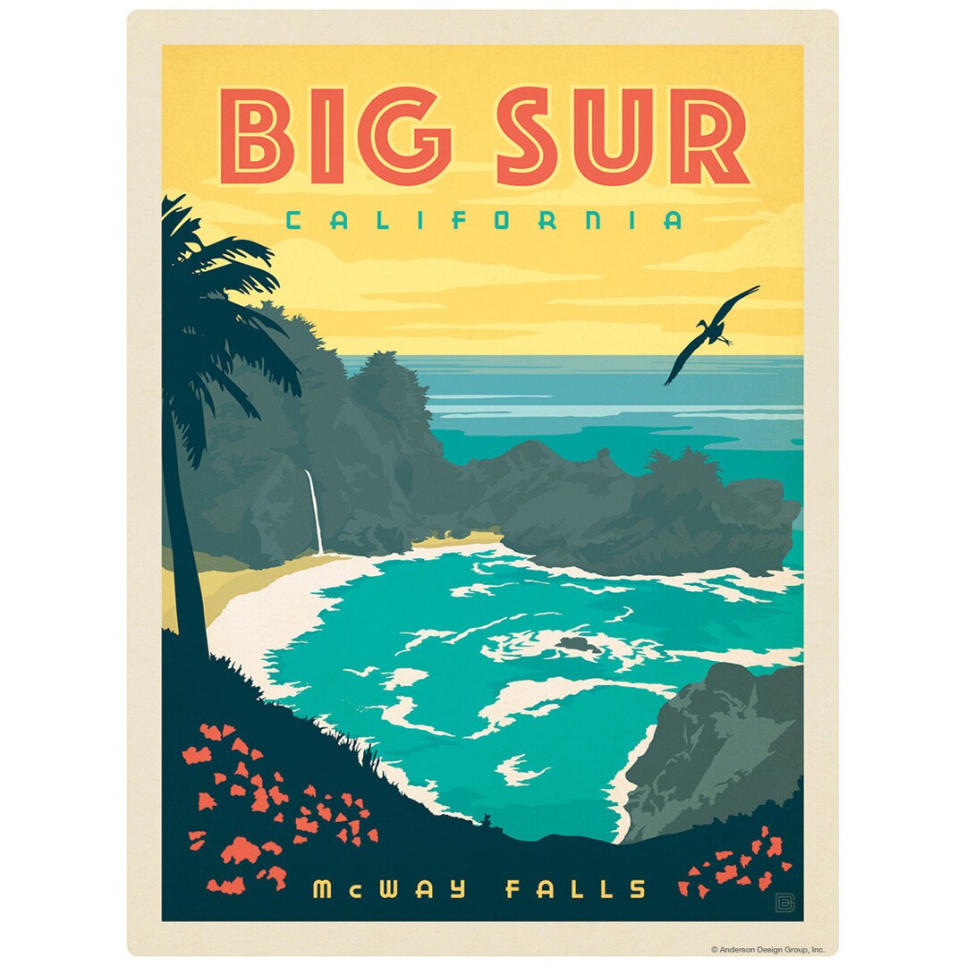 Big Sur California Mcway Falls Decalpeel and Stick - Etsy