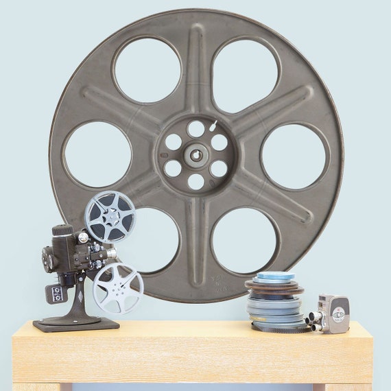 Classic Movie Reel Wall Decal Cut Out, Home Theater Decor for