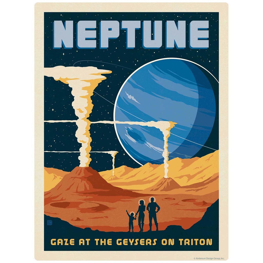Bumper Sticker: Neptune Space Travel Vinyl Sticker–laptop Decal–car ...