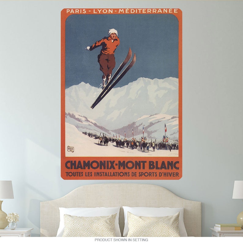 Chamonix France Ski Jump Wall Decal