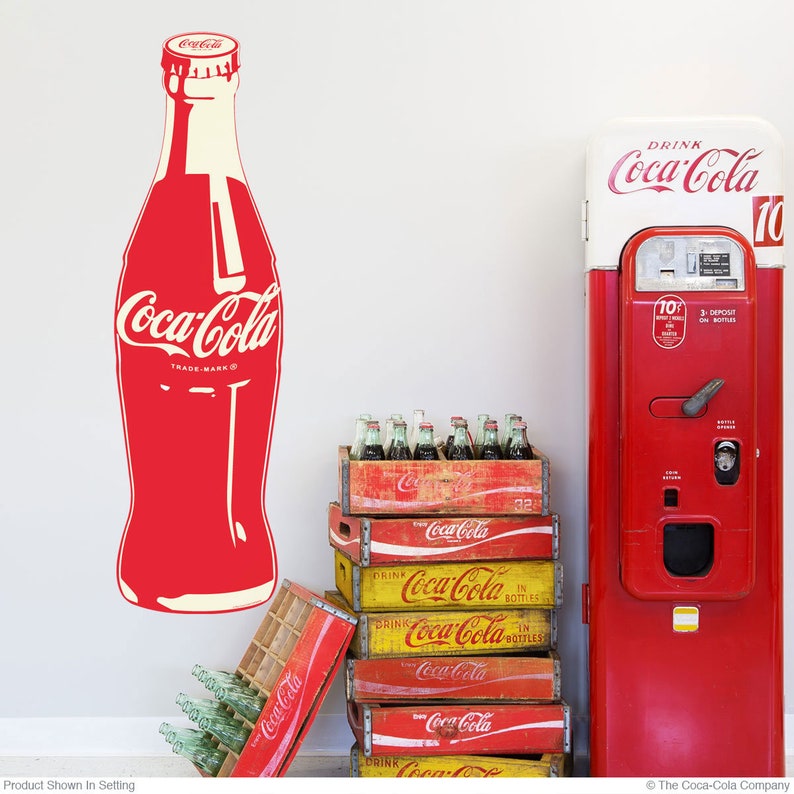 Coca Cola Red Contrast Bottle Pop Art Decal Wall Decor Home Living Safarni Org