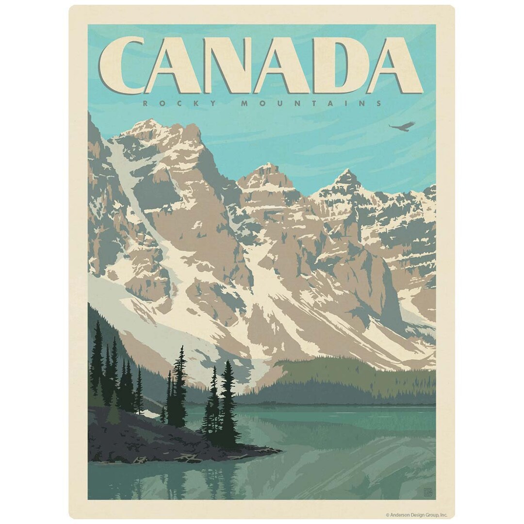 Bumper Sticker: Rocky Mountains Canada Vinyl Sticker–laptop Decal–car ...