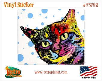Tabby Cat Pop Art Vinyl Sticker