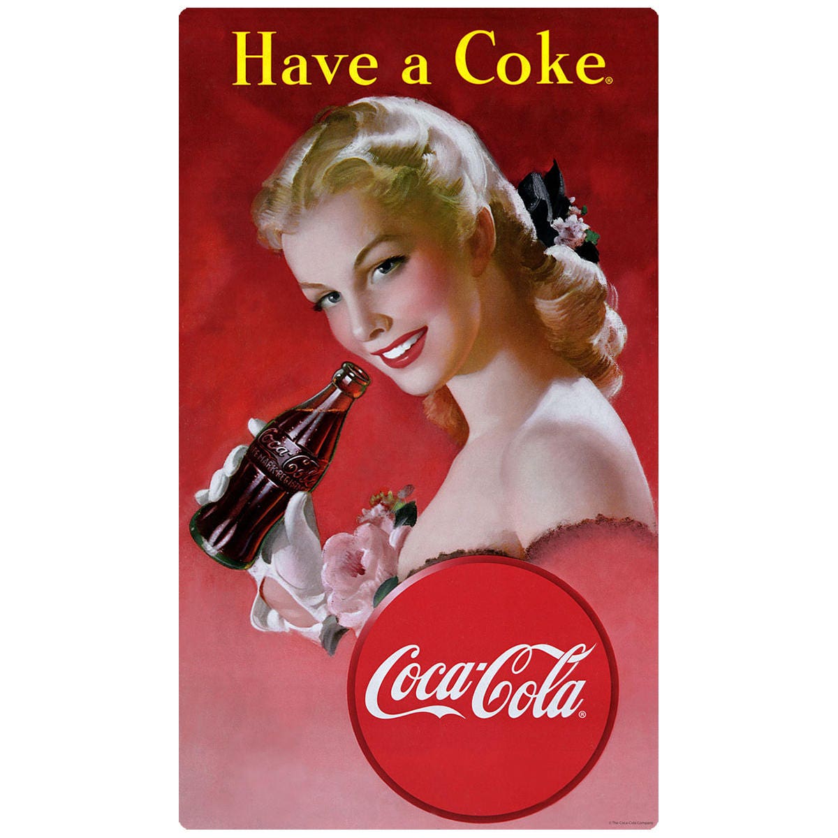 Coca-cola Have a Coke Red Dress Lady Wall Decal - Etsy