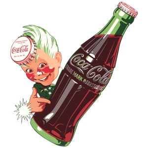 Coca-Cola Vinyl Sticker, Sprite Boy & Coke Bottle, Officially Licensed By Coca-Cola, Sticker For Car, Coolers, Laptops, Window, DIY Projects