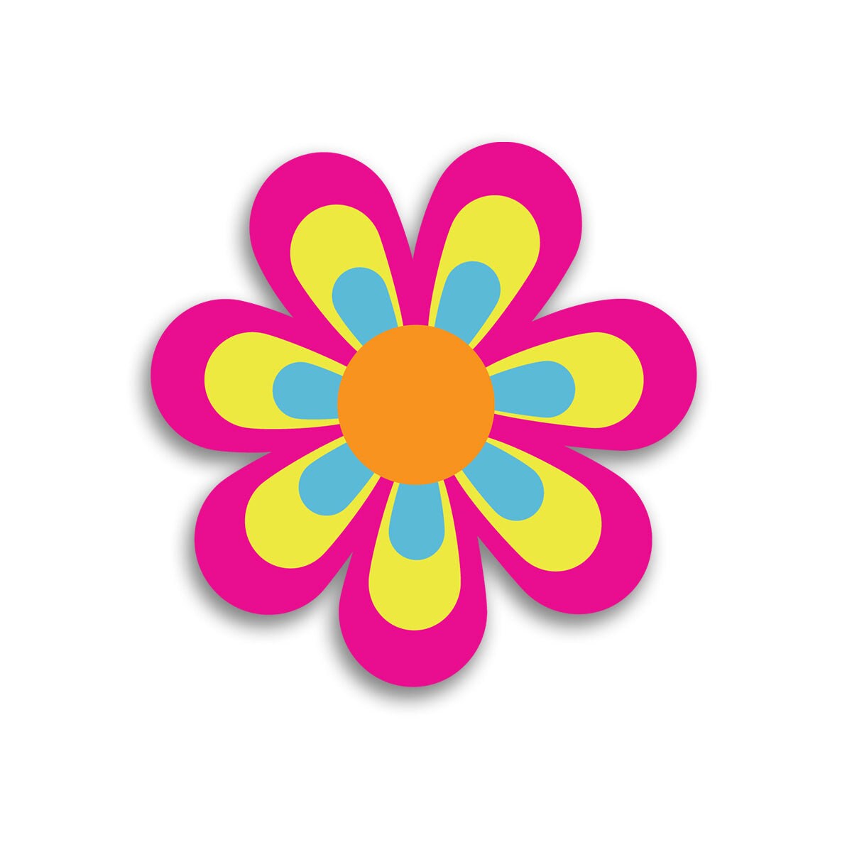 Retro Flower Power Vinyl Sticker, 60s Style Die Cut Decal - Etsy