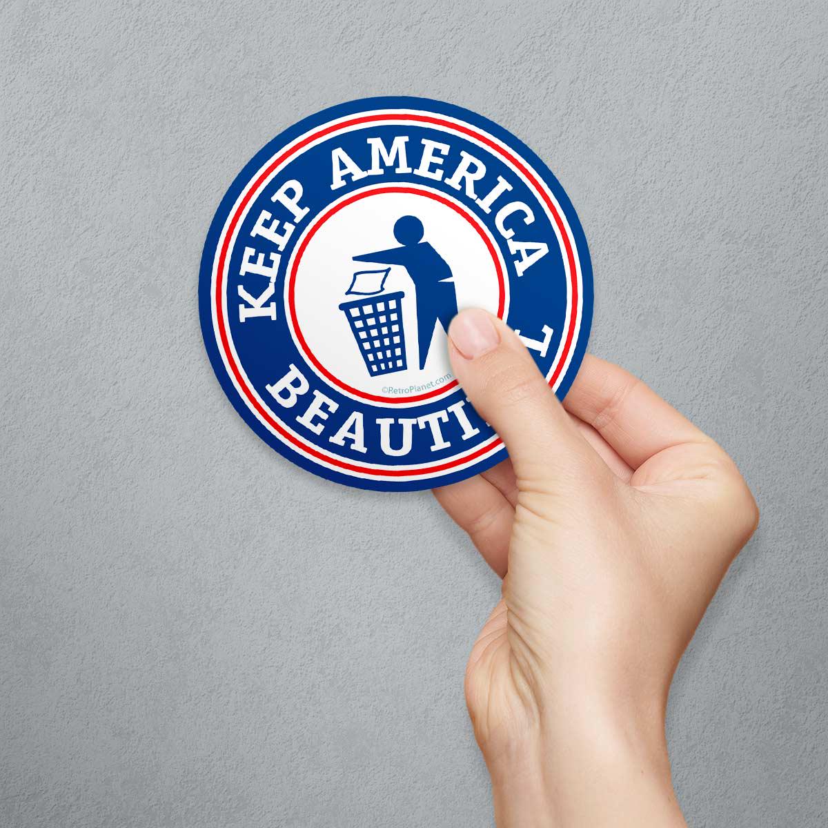 Vinyl Sticker, Keep America Beautiful Die-cut Decal, Waterproof