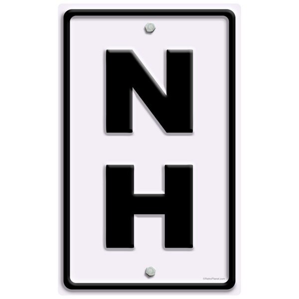 New Hampshire NH State Abbreviation Wall Decal Etsy