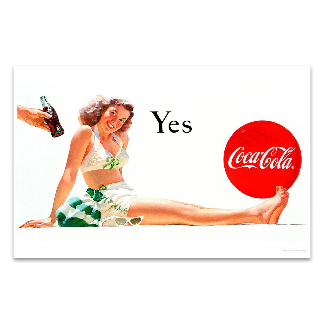 coca-cola-11-x-17-print-coca-cola-beach-girl-yes-officially-licensed