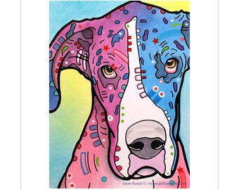 Great Dane Dog Pop Art Vinyl Sticker