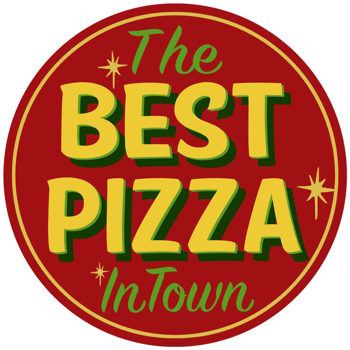 World's Best Pizza Customized Dish Towel Retro Pizzeria 