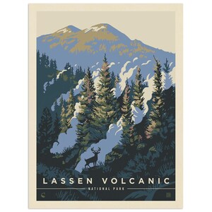 Lassen Volcanic National Park California Steam Vinyl Sticker–Laptop Decal–Bumper Sticker–Car Decal–US Travel Sticker–Souvenir Sticker