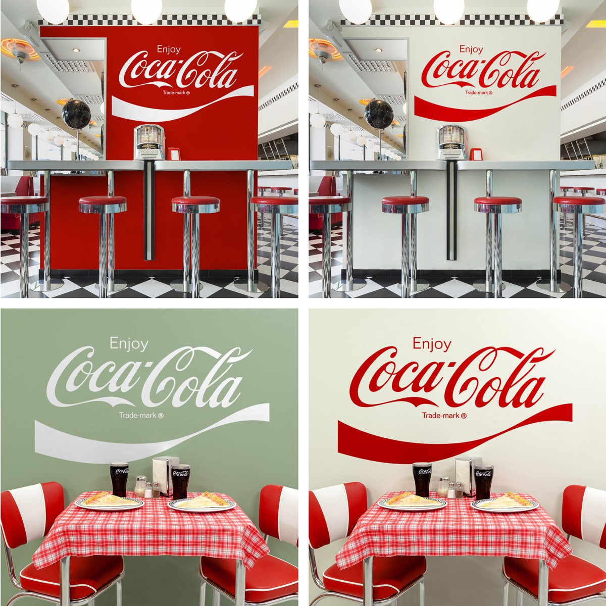 Enjoy Coke Coca-Cola レトロアクリルプレート⑦ | ヤマダウェブコム