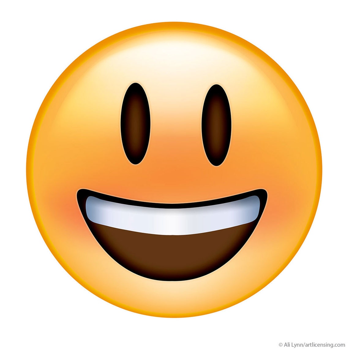 Emoji Smiling Face Open Mouth Wall Decal Etsy India
