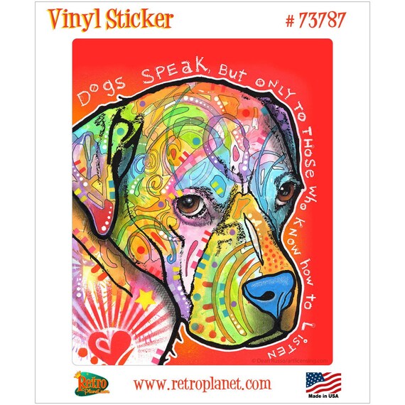 Buy Dogs Speak Quote Dean Russo Pop Art Glossy Vinyl Sticker Online in India - Etsy Buy Dogs Speak Quote Dean Russo Pop Art Glossy Vinyl Sticker Online in India - Etsy