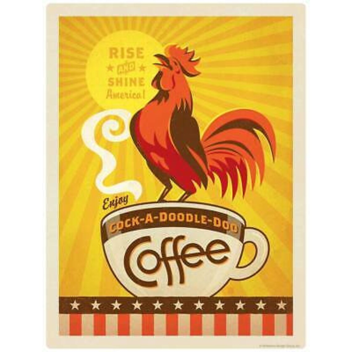 Cock-a-doodle-doo Coffee Rooster Decal Peel and Stick Decor - Etsy