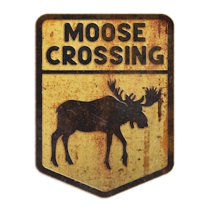 Vinyl Sticker; Maine Moose Crossing Die Cut Peel & Stick Decal, US State Travel Souvenir for Scrapbook, Car, Laptop, Water Bottle and More!