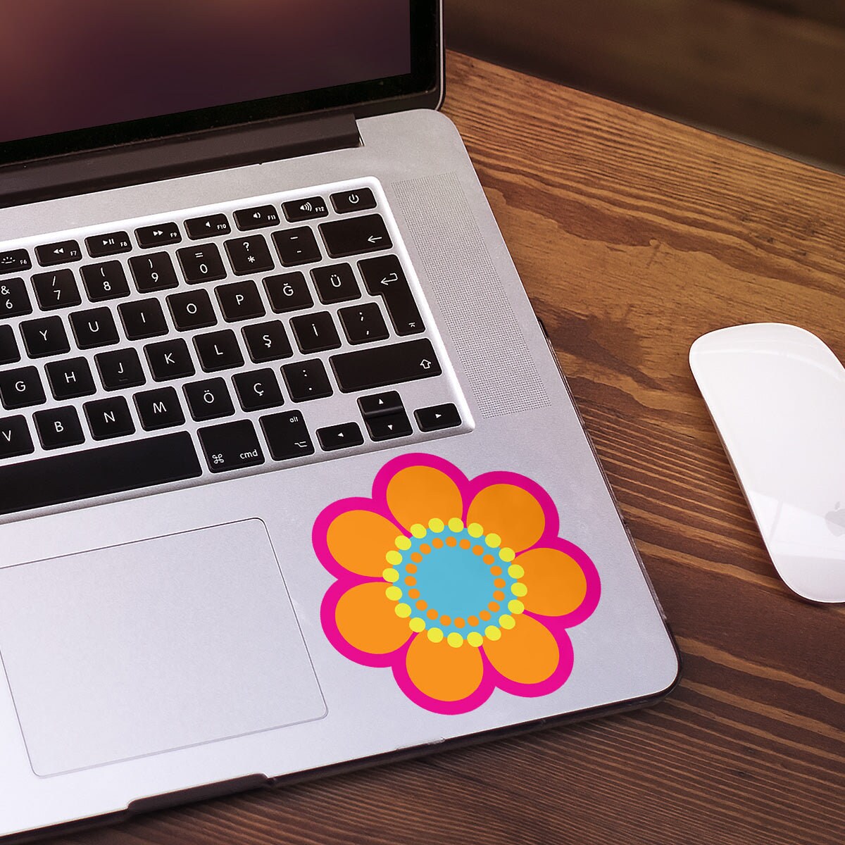 Flower Power Vinyl Sticker, Mod Flower Die Cut Sticker, Retro Flower ...