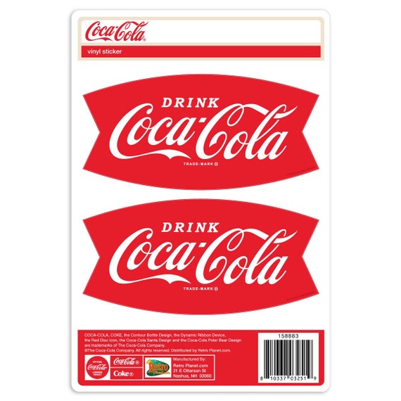 CocaCola Drink Coke Fishtail Vinyl Bumper Sticker Logo Soda Etsy España