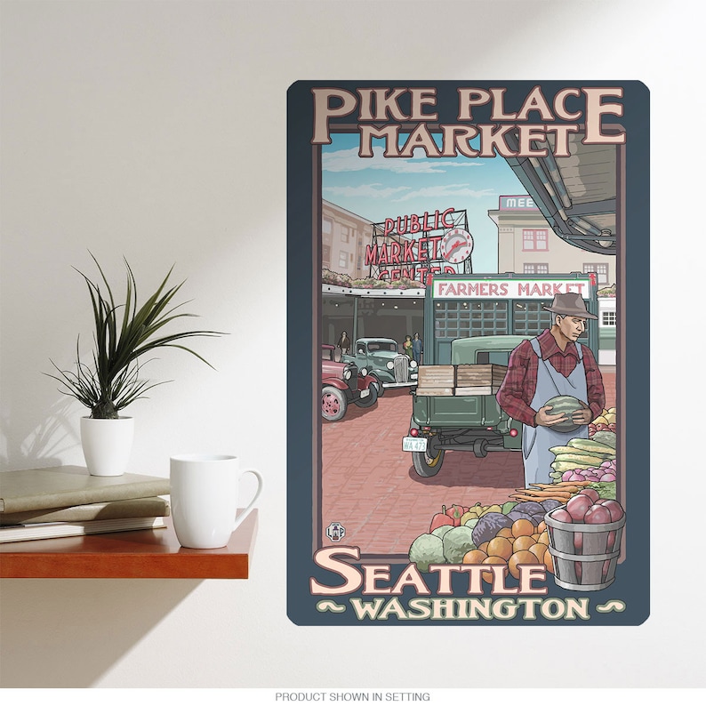 Pike Place Seattle Washington Wall Decal