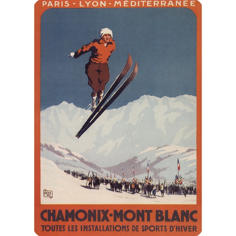 Chamonix France Ski Jump Wall Decal