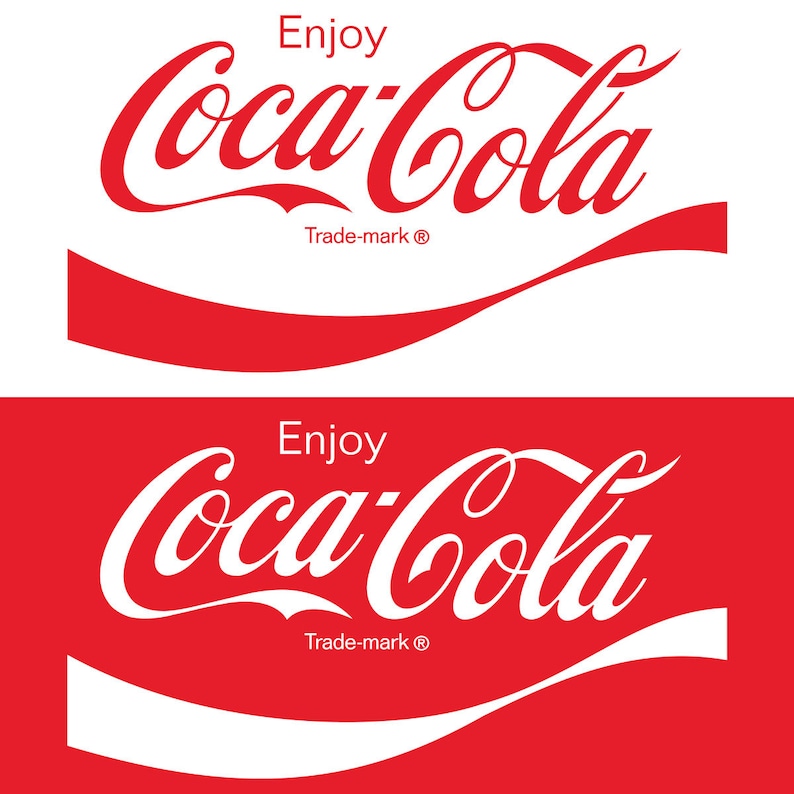 Coca Cola Script Red Coca-cola Script Vinyl Decal 1980's Style for Outdoor Use, Officially ...