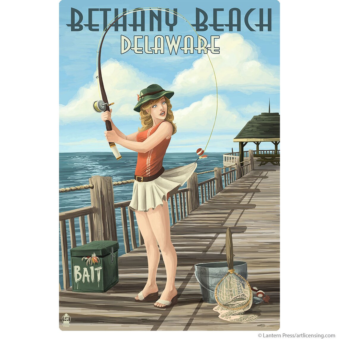 Bethany Beach Delaware Fishing Wall Decal Etsy