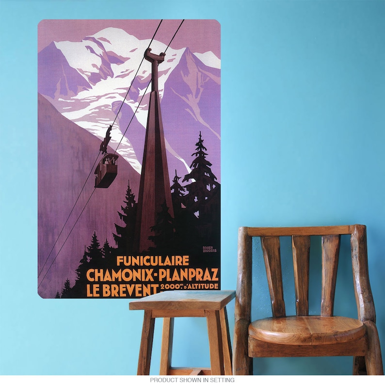 Funiculaire Chamonix France Skiing Wall Decal